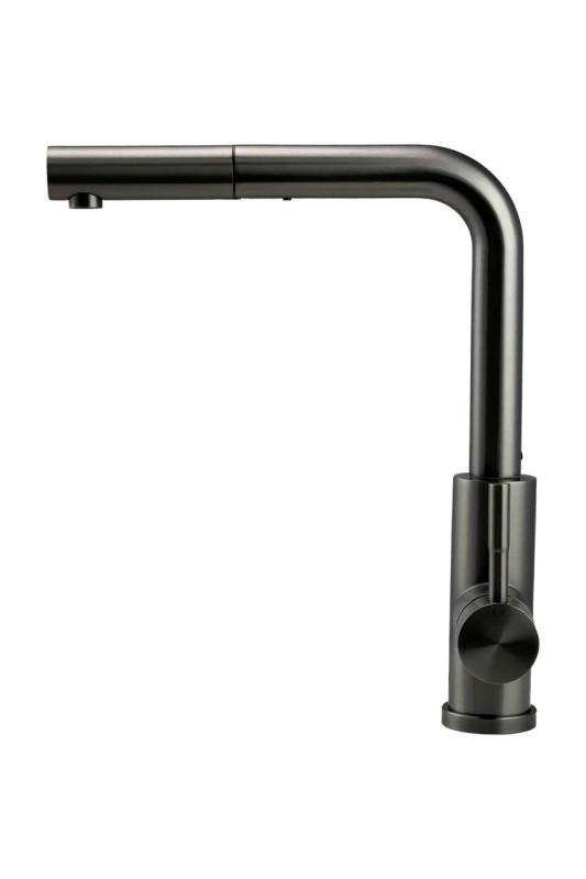 Pure.Sink Elite Steel Spark-S køkkenarmatur PVD Gun metal med udtrækkelig tud PS8041-61
