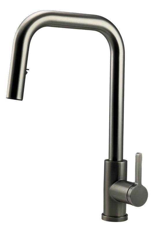 Pure.Sink Elite Steel Crystal-S køkkenarmatur PVD Gun metal med udtrækkelig tud PS8050-61