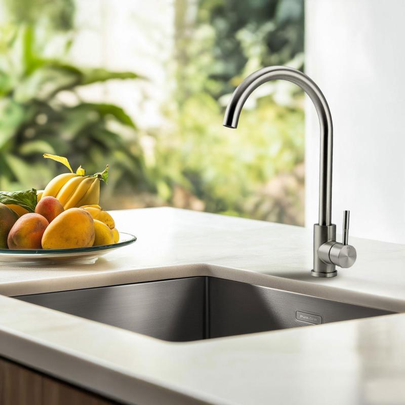 Pure.Sink Elite Steel Stream køkkenarmatur rustfrit stål PS8044-02