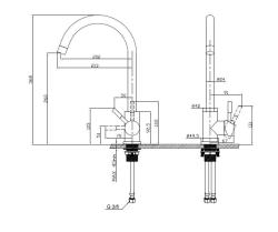 Pure.Sink Elite Steel Stream køkkenarmatur Mat sort PS8044-10