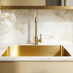 Pure.Sink Elite Steel Stream køkkenarmatur PVD børstet guld PS8044-60