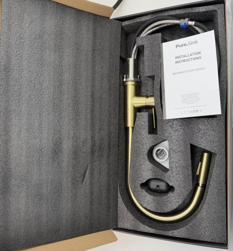 Pure.Sink Elite Steel Stream-S køkkenarmatur i rustfrit stål med udtrækbar tud PS8045-02