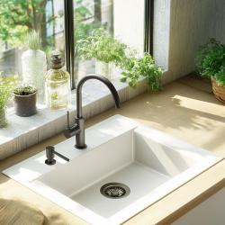 Pure.Sink Elite Steel Shine indbygget zeepdispenser PVD Gun Metal PS9010-61
