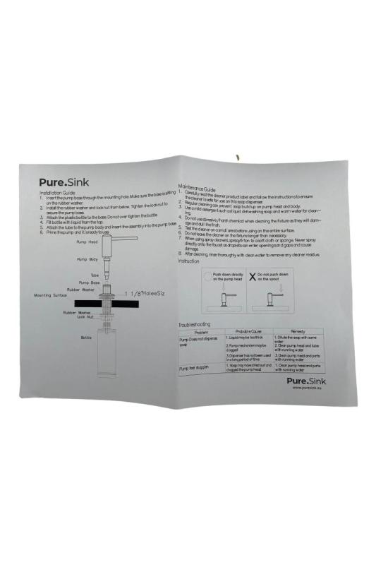 Pure.Sink Elite Steel Shine indbygget zeepdispenser PVD Gun Metal PS9010-61