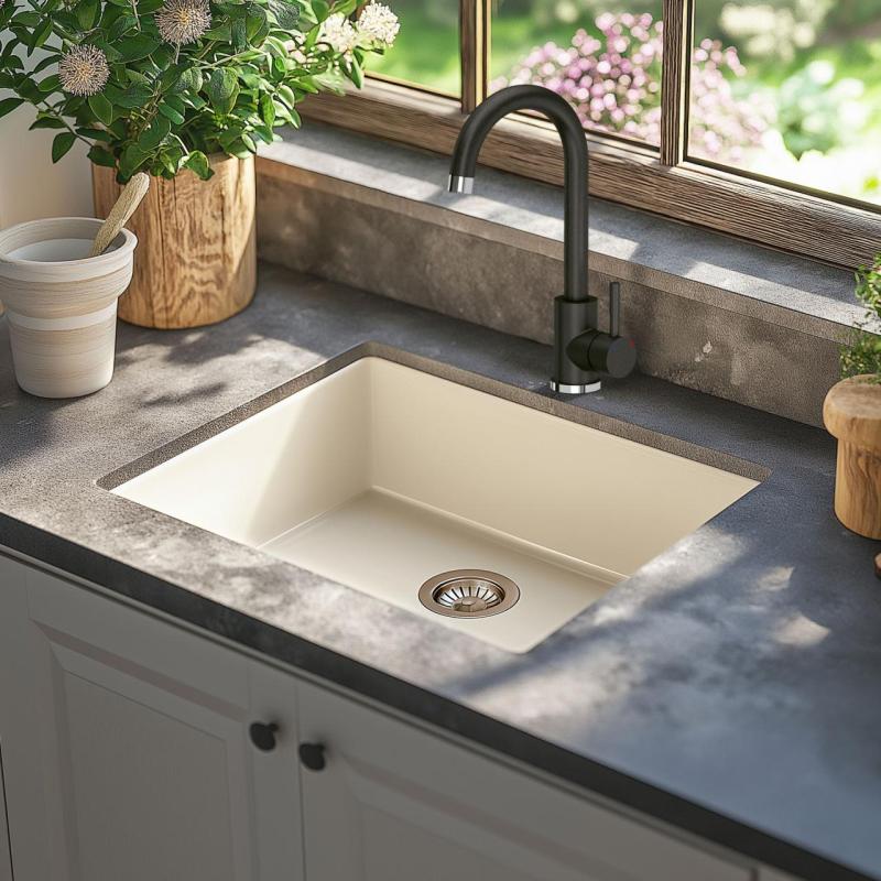 Quadri Coventry Køkkenarmatur Antracit med Drejelig Tud 1208967665