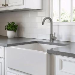 Quadri Coventry Køkkenarmatur Grå med Drejelig Tud 1208967666