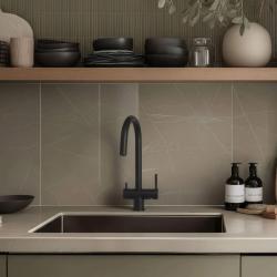 Quadri Leicester Køkkenarmatur Sort 3-vejs med ekstra tilslutning til filtreret vand 1208967671