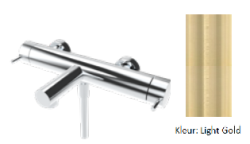 Waterrevolution Flow tovejs brusearmatur med håndbruser PVD Light Gold T130NWGE