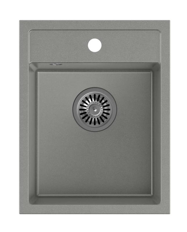 Quadri London Granit Grå Håndvask 39x50 cm med Hanehul til Montering - 1208967844