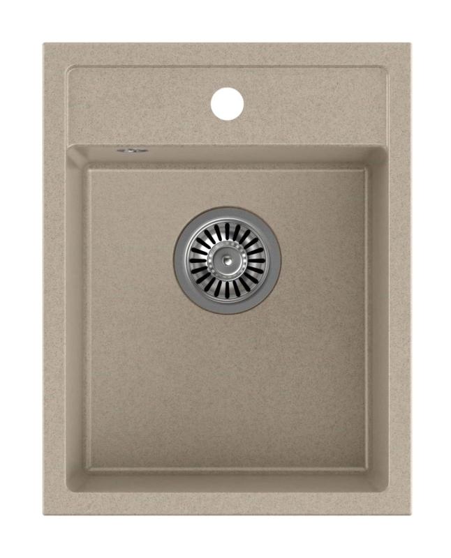 Quadri London Granit Beige Sand Vask 39x50 cm med Hanehul til Overbygning - 1208967845