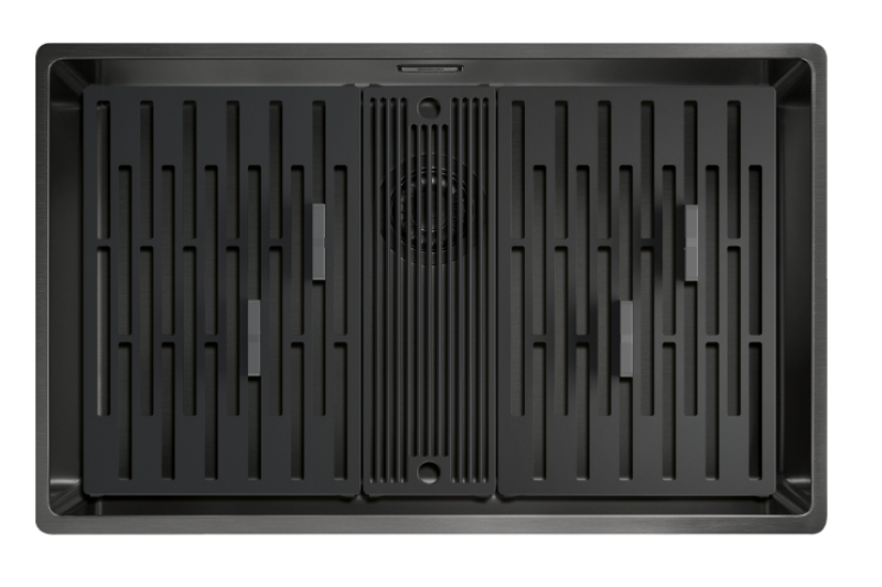 Franke Mythos Masterpiece BXM 210.68 Stor Gun Metal Vask PVD Antracit 685x410mm Planlimning og Underlimning - 127.0676.885