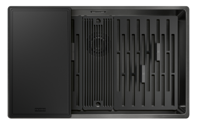 Franke Mythos Masterpiece BXM 210.68 Stor Gun Metal Vask PVD Antracit 685x410mm Planlimning og Underlimning - 127.0676.885