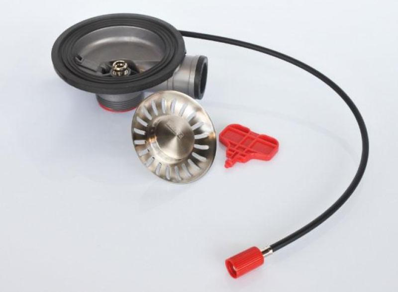 Franke afløb med automatisk tømning til en håndvask med en integreret prop 112.0301.673