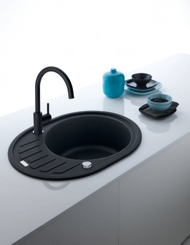 Franke Lina XL Køkkenarmatur Onyx med Drejbar Tud 115.0626.020