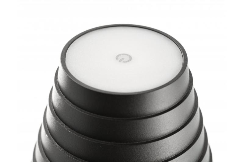 FIZZI Led bordlampe, 2,5W, 200lm, DC 5V, 1A, 4000 K, batteri 4000 mAh, dæmpbar, sort