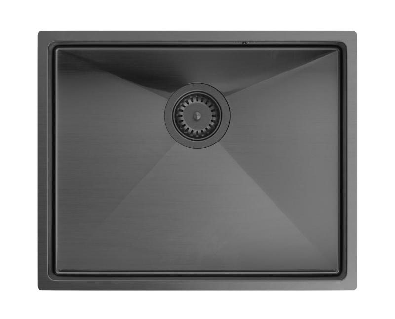 Aquadesign Zara Vask Gunmetal 54x44cm Underbygning, Planmontering og Overbygning med Gunmetal Prop - 1208969511