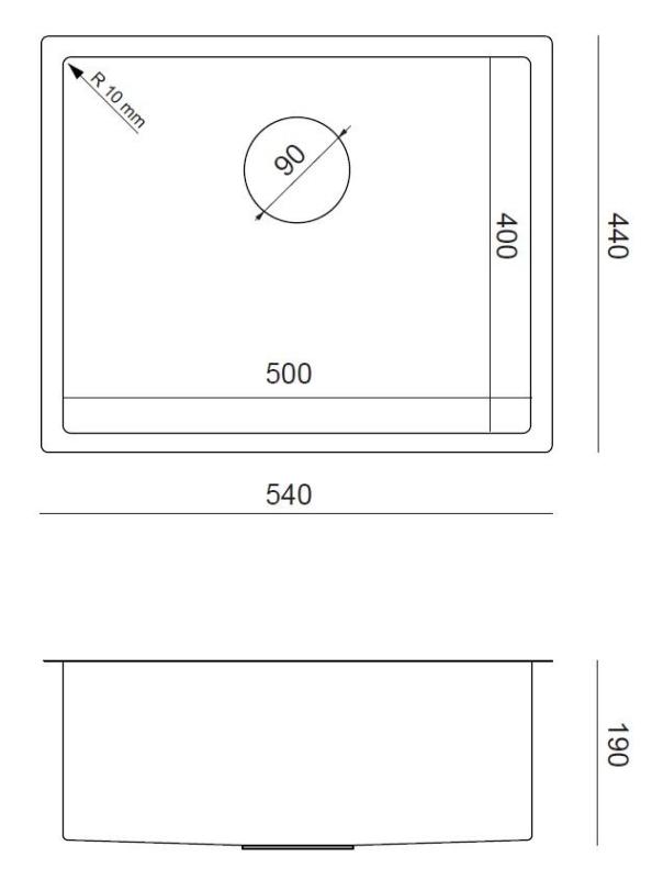 Aquadesign Zara Vask Kobber 54x44cm Undermontering, Planmontering og Overmontering med Kobber Prop - 1208969513
