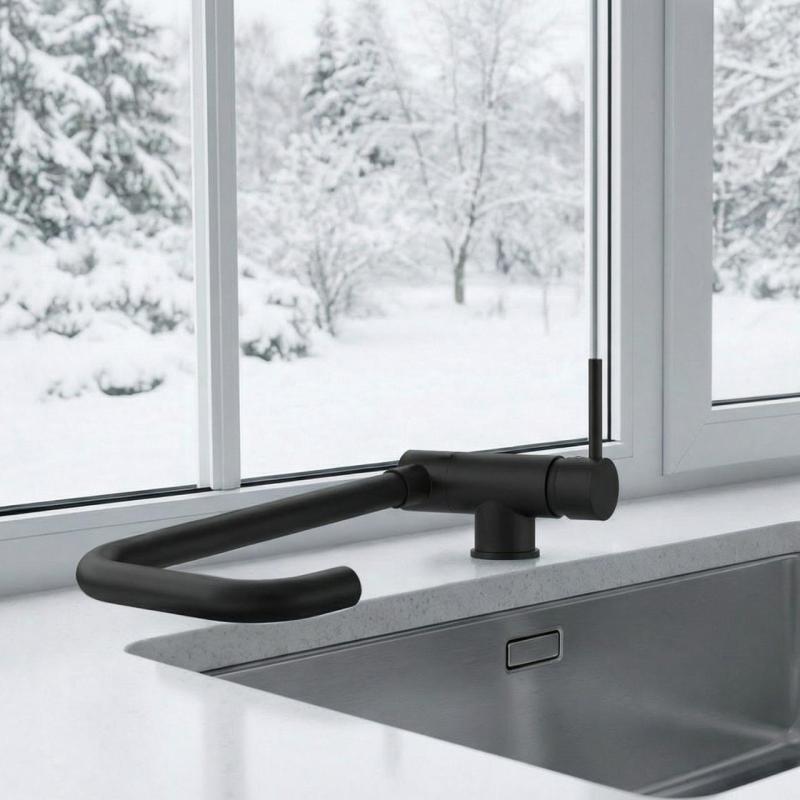 Graniteland Serenity Køkkenarmatur Sort med Sammenklappelig Tud 1208969533