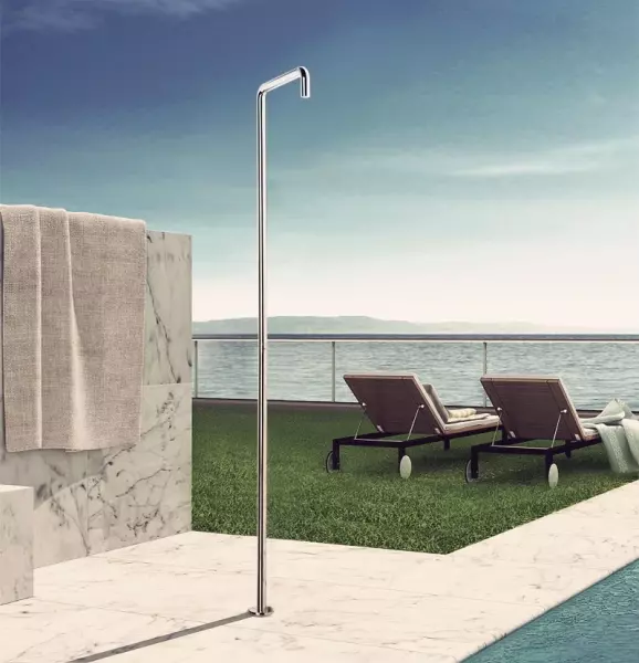 Waterevolution Flow swimmingpool bruser bruserstang kun koldt vand light gold børstet T145WGE