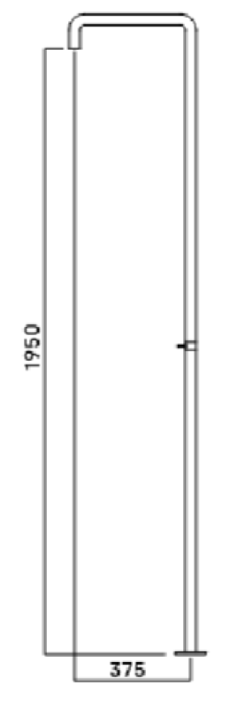 Waterevolution Flow bruserpanel med blanderknap kobber T146CPE