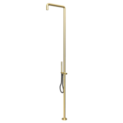 Waterevolution Flow bruserstang med mixer og håndbruser Light Gold T147WGE