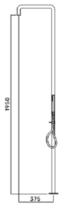 Waterevolution Flow bruserstang med blandingsknap og håndbruser Kobber T147CPE