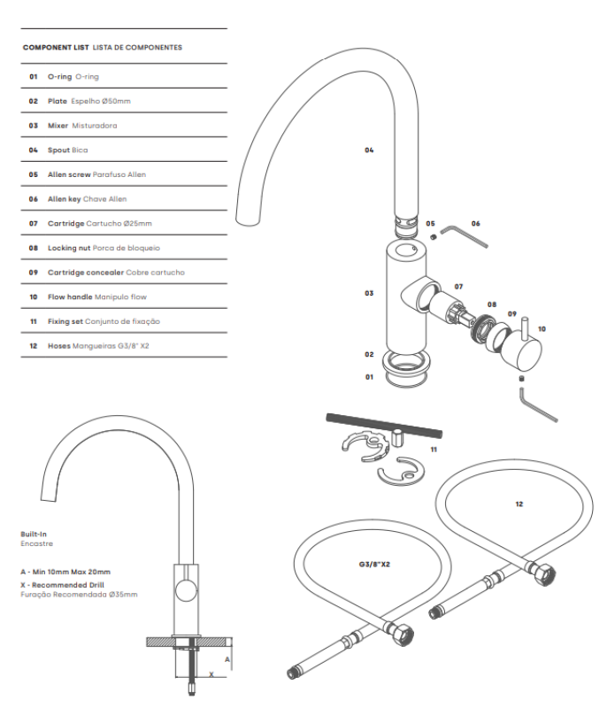 Waterevolution Flow køkkenarmatur med rund drejelig tud kobber T158UCPE