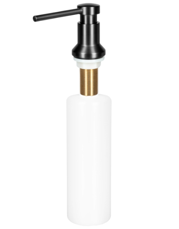 Ausmann Turt Indbygget Sæbedispenser gun metal, påfyldes fra oven, 1208969721