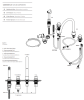 Waterevolution Flow 4-gats keukenmengkraan met uittrekbare sproeier chroom T153U01