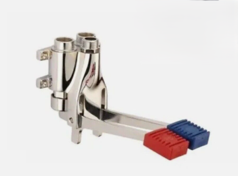 PB Pedal Line Dobbelt Fodpedal Blandingsbatteri Krom til Vægmontering 1208969759