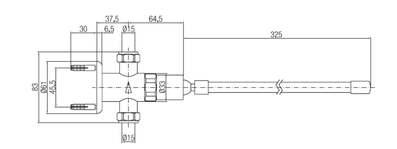 PB Selv-lukkende tidsindstillet hane med knæbetjening 8-12” 1208969810