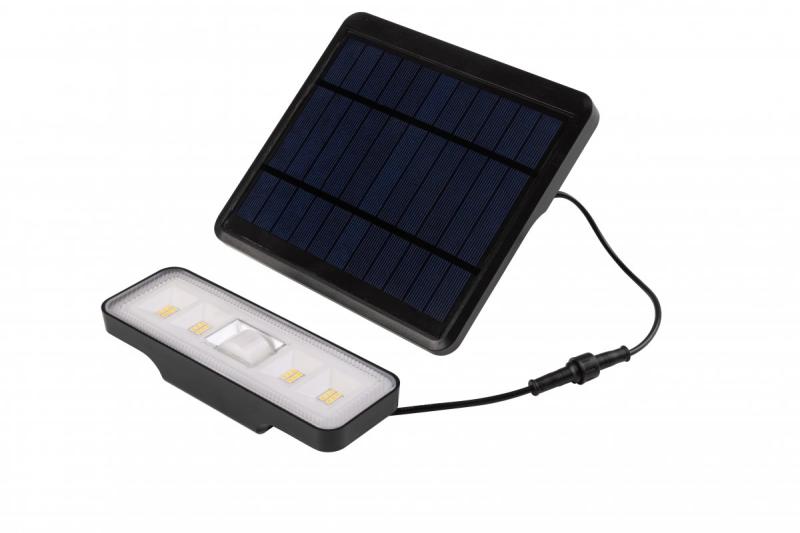 Solcellelampe med bevægelses- og dæmningssensor DAVOS, LED, 1000lm, 4000K, 2000mAh, IP54, sort