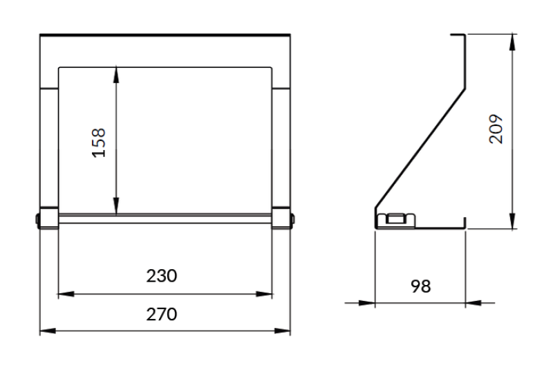 Epka Luxion Køkkenrulleholder til Køkkenskinner Metal Sort 1208969968