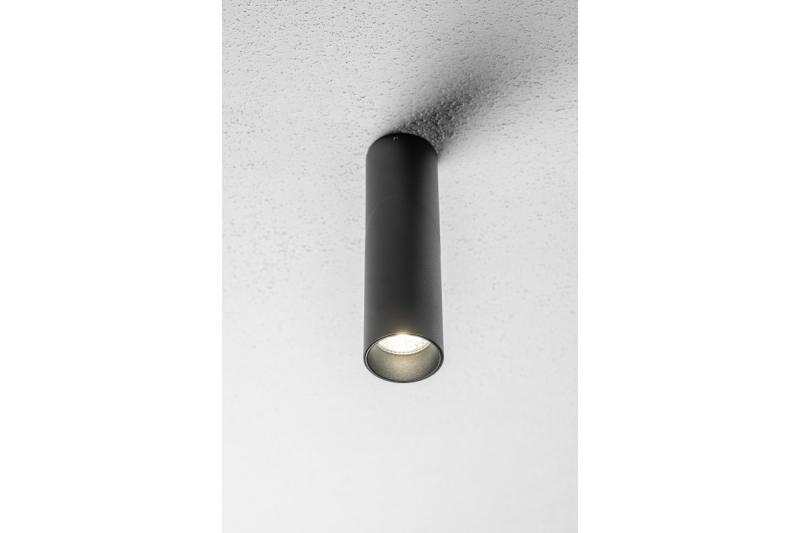 Loftlampe VIRGO, max. 250V, 50/60Hz, 57x152mm, IP20, max. 20W, Rund, Sort