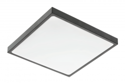 ALTAR LED Loftlampe, 295x295mm, 4000K, 24W, 1680lm, AC180-250V, 50/60 Hz, PF>0.5, IP54, sort, 3 års garanti.