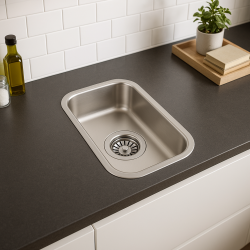 Banka IB1530 Rustfrit Stål Vask 146 x 296 mm Underbygning 1208970041