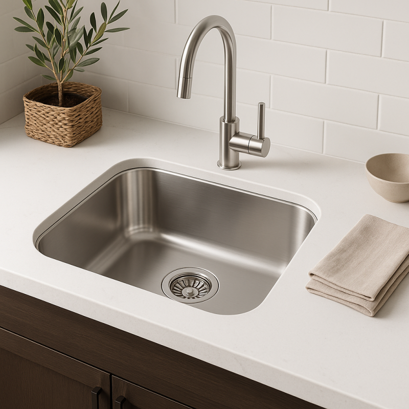 Banka IB3440 Rustfrit stål vask 34 x 40 cm Underbygning 1208970046