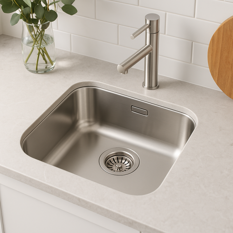 Banka IB3440 Rustfrit stål vask 34 x 40 cm Underbygning 1208970046