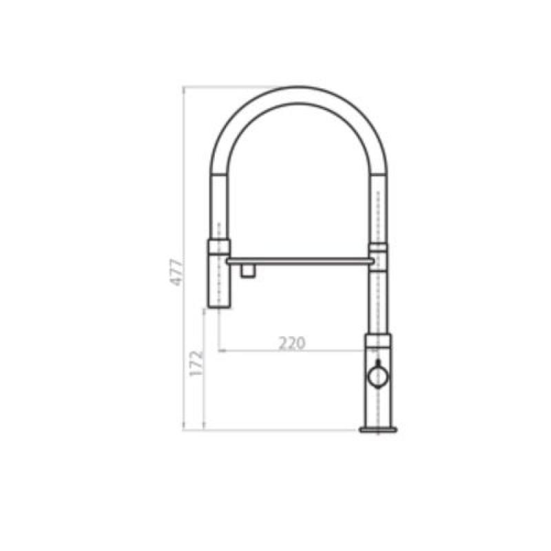 Ausmann Claridge 3-vejs køkkenarmatur med fleksibel tud og filtreret vand – Krom - 1208970091