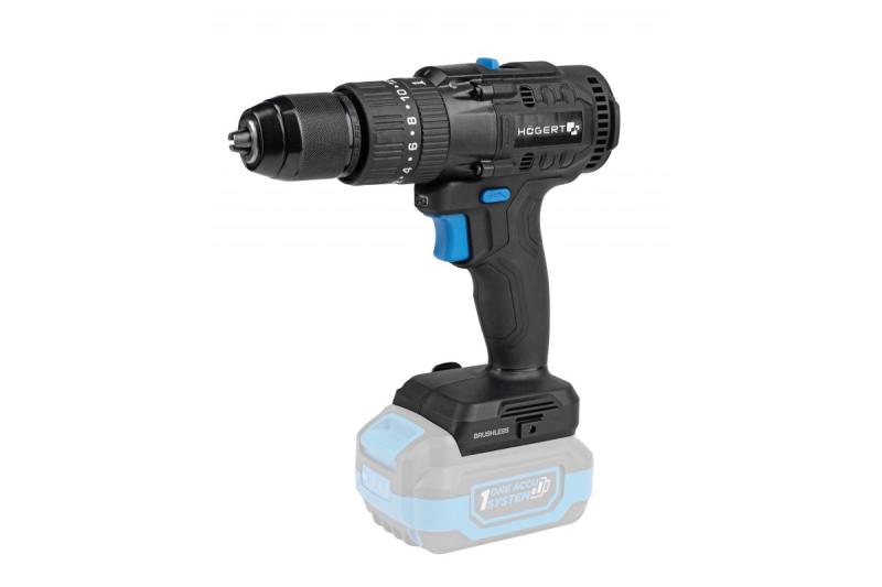 Högert Borstløs akku slagboremaskine 18V til mursten, sten, træ, metal og plast.