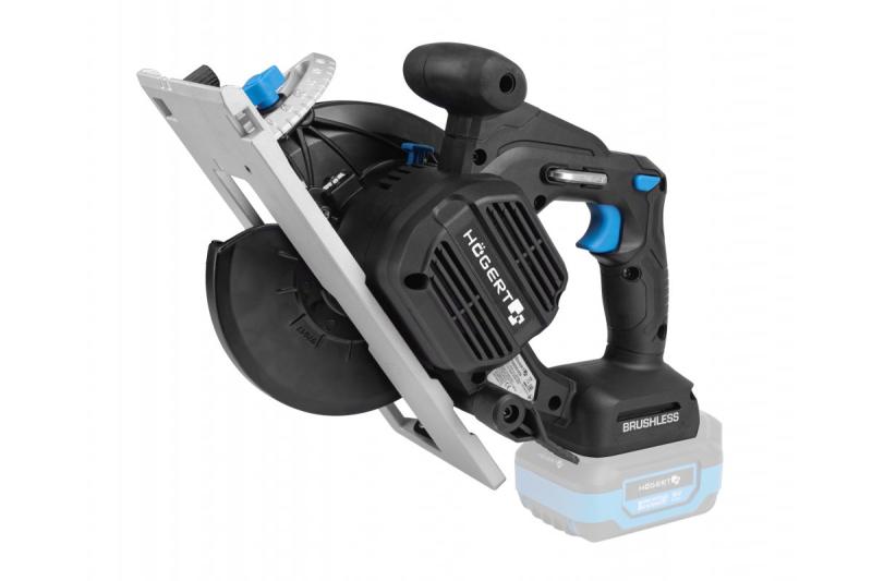 HÖGERT akku cirkelsav, 18V, zonder akku, støvsugertilslutning