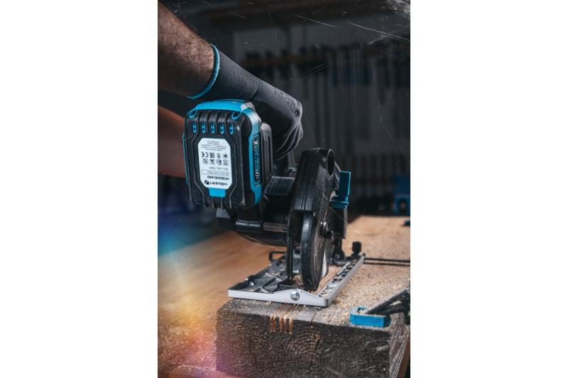 HÖGERT akku cirkelsav, 18V, zonder akku, støvsugertilslutning