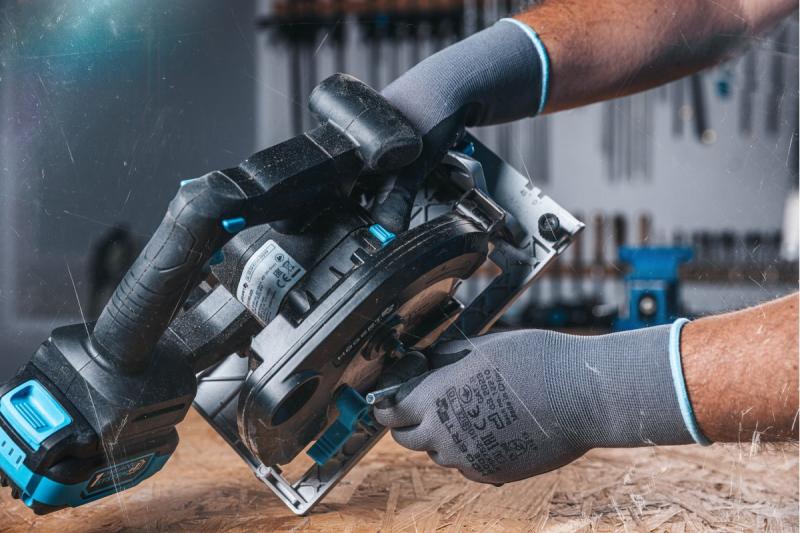 HÖGERT akku cirkelsav, 18V, zonder akku, støvsugertilslutning