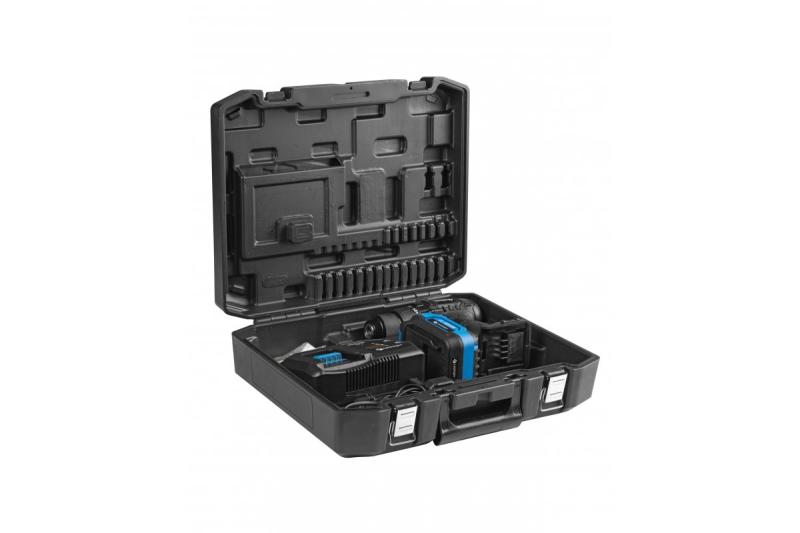 HÖGERT akku boremaskine 18V, sæt med batteri, oplader, bitholder, boremagasin