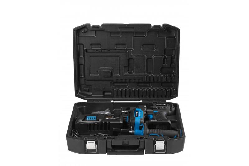 HÖGERT Borstelloze accuschroevendraaierset, 18V, met bitholder, bitmagasin, oplader og batteri