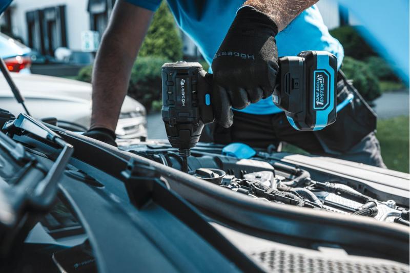 HÖGERT akku-slagnøglesæt 200 Nm 18V med børsteløs motor