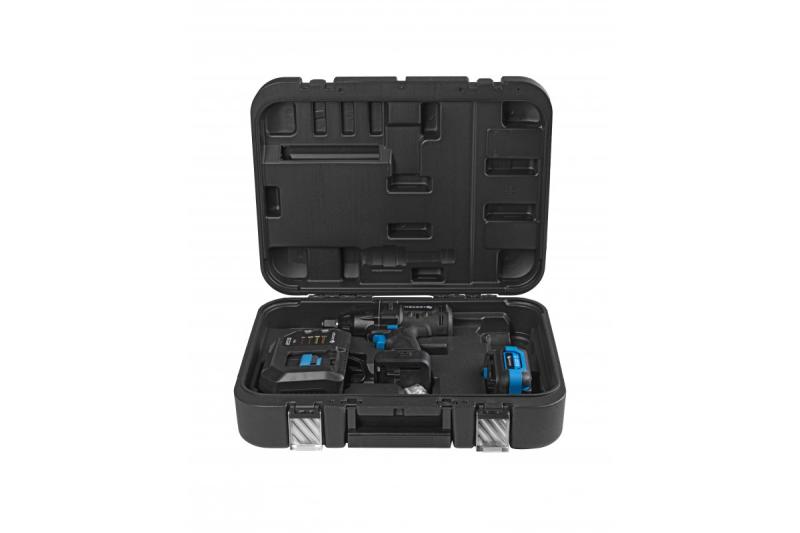 HÖGERT batteridrevet slagmoersæt, børsteløs, 18V, med batteri, oplader