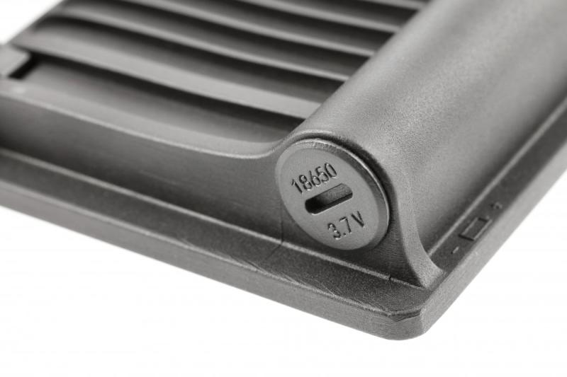 Solflodlys LUMOS II, LED, 3000lm, 6400K, 2x2600mAh udskiftelig, IP65, sort