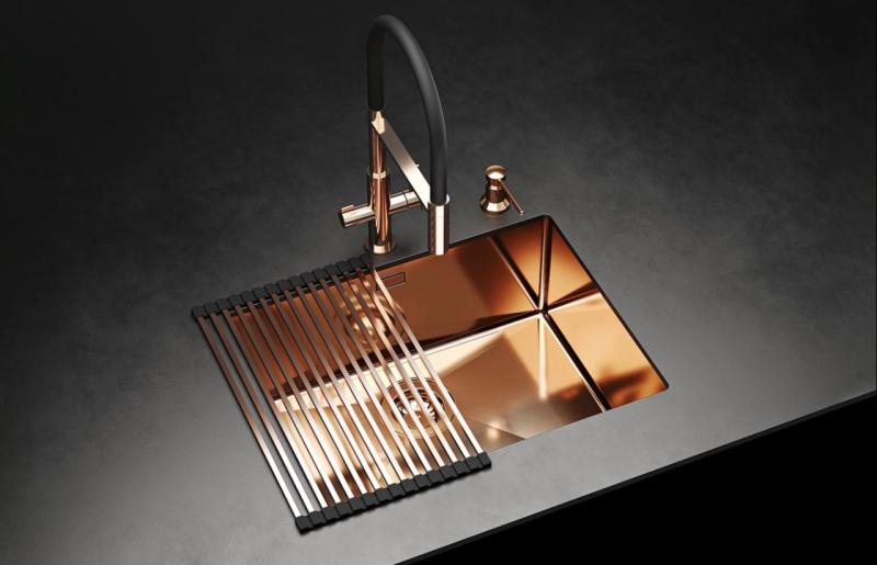 Ausmann Claridge 3-vejs Køkkenarmatur med Fleksibel Tud og Filtreret Vand – Sort - 1208970506