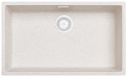 Zandhvid Stor Vask 70x40 cm Underbygning, Overbygning og Planlimning med Hvid Prop 1208970526